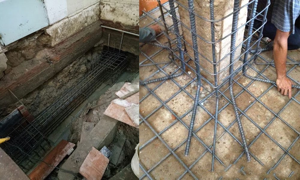 Gia cố móng nhà yếu