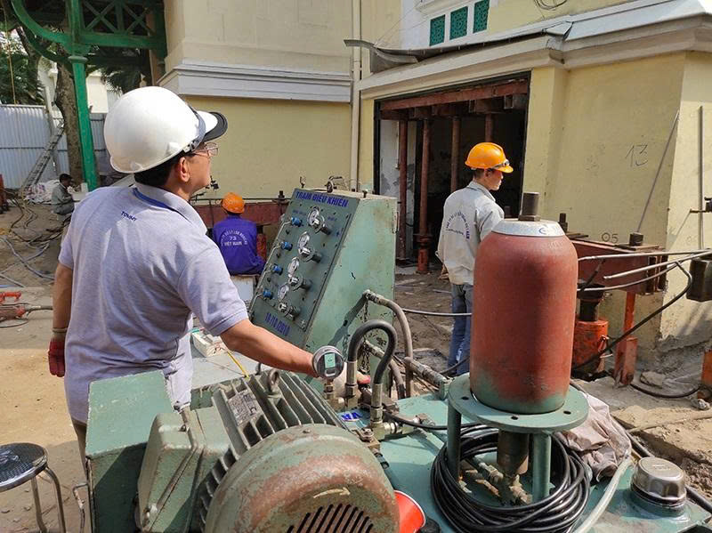 Xu ly lun nghieng nền móng – Giải pháp gia cố và ổn định công trình 5 Quy trình xử lý lún nghiêng nền móng chuyên nghiệp