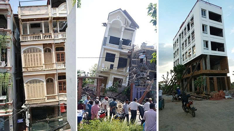 Nguyên nhân khiến nhà bị nghiêng